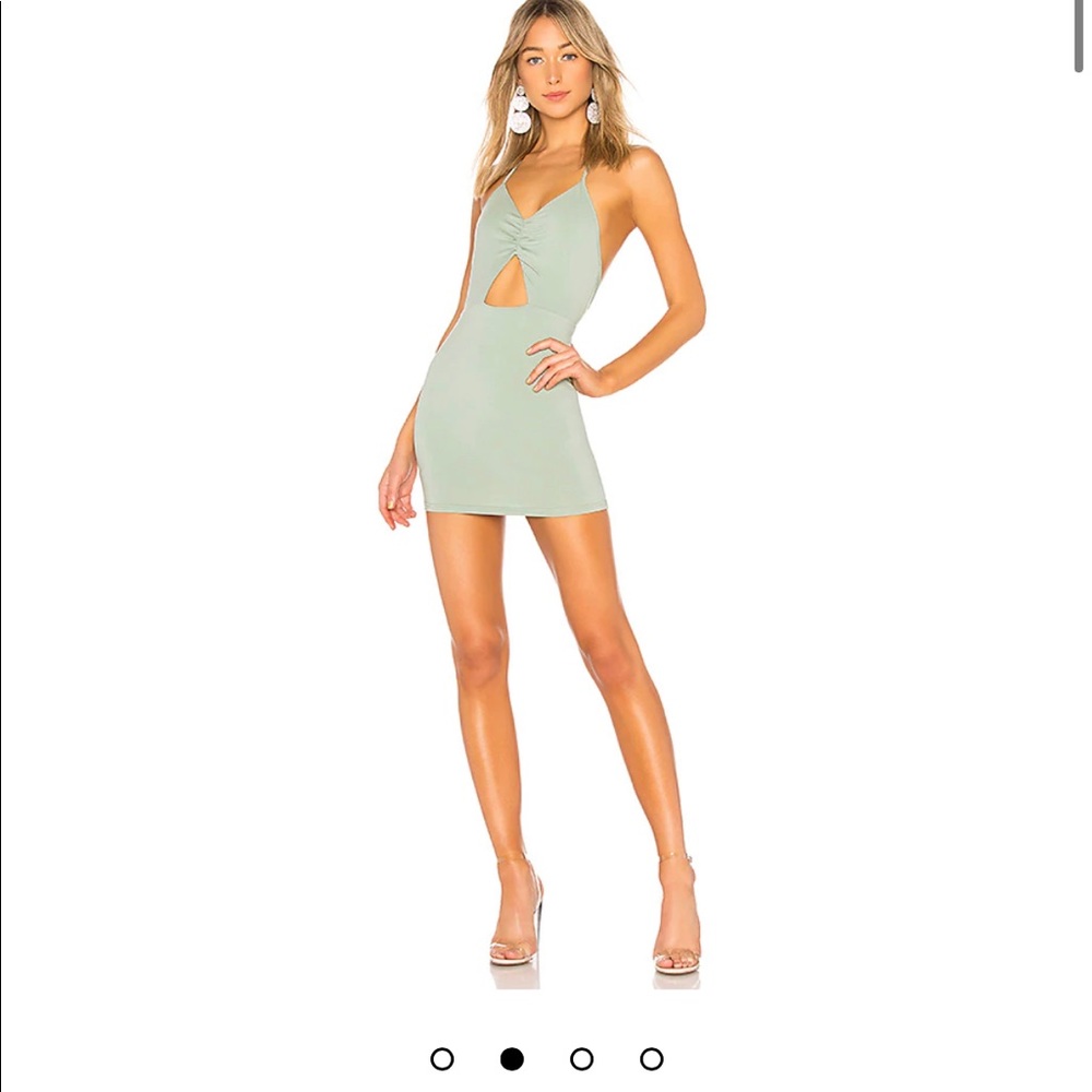 By the way. Dress in seafoam green